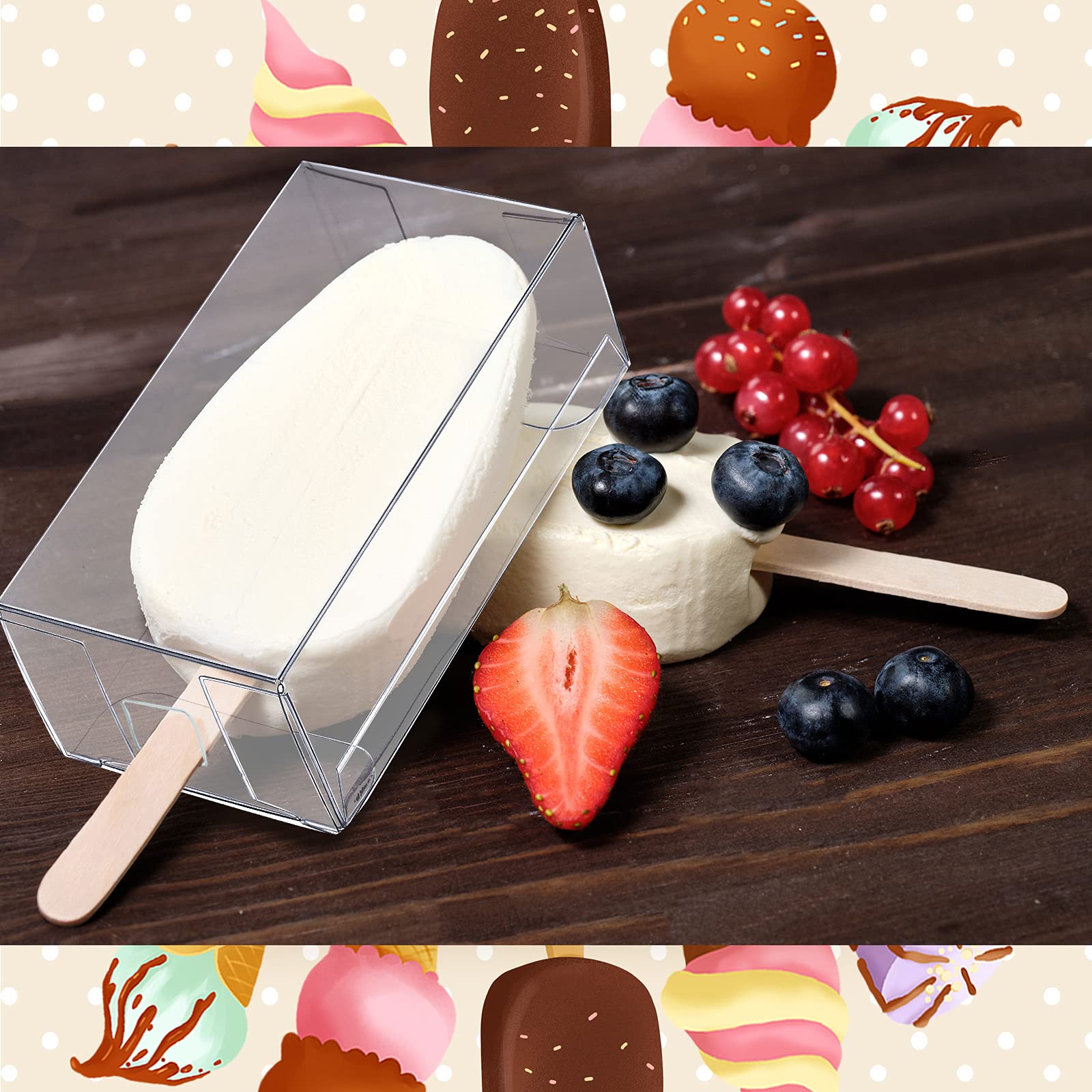 Amazon.com: Patelai 172 Pcs Clear Ice Cream Lolly Cakesicle Boxes